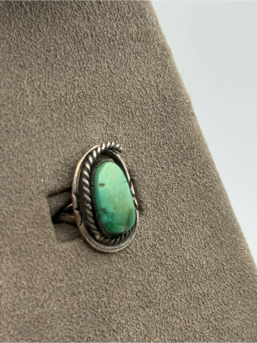 Vintage Navajo Turquoise Stone Sterling Silver Ring